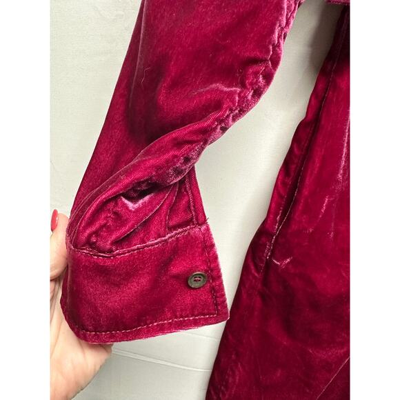 Maeve by Anthropologie Velvet Wrap Dress Red Size 6 Holiday - Picture 3 of 12